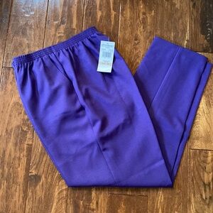 Alfred Dunner Purple Classic Pants. Size 12 NWT